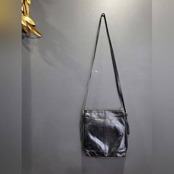 HOBO Handbags - Hobo International Crossbody Leather Bag Purse Black 10x10
